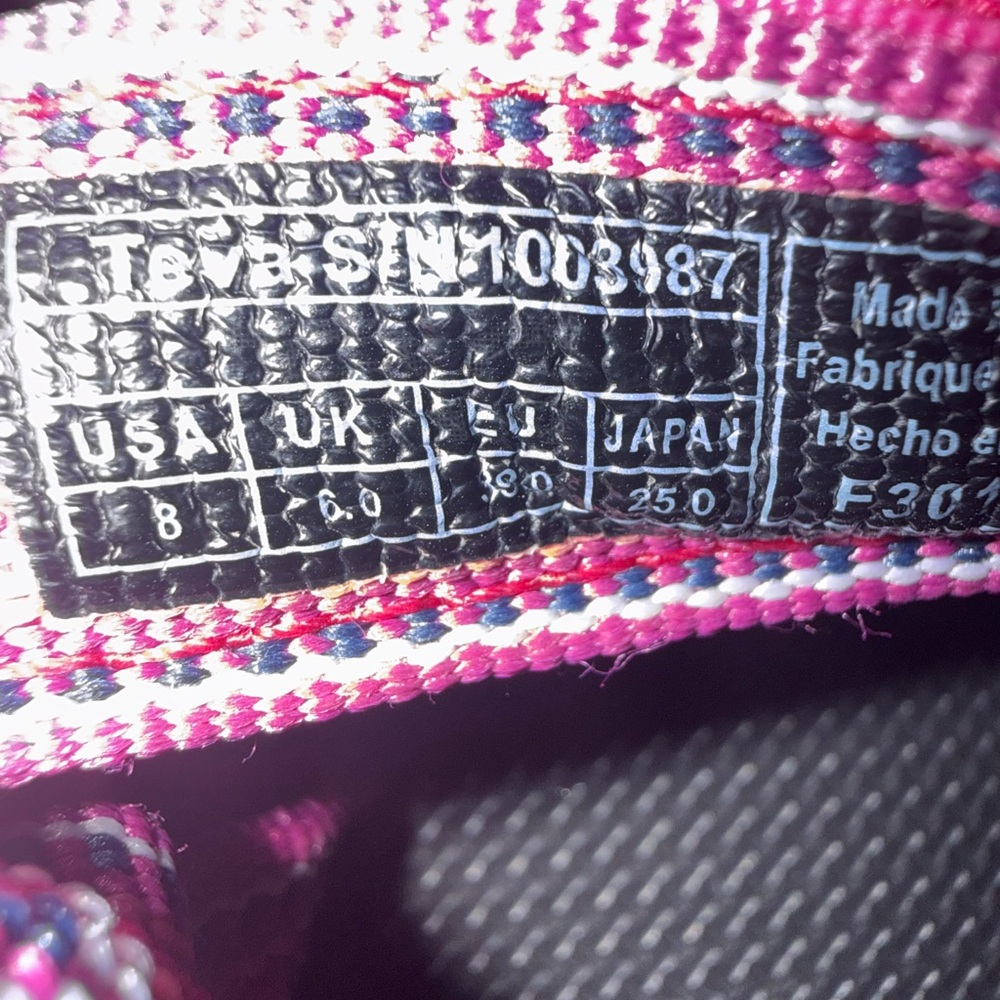 Teva Pink Patterned Sandals - Picture 3 of 4